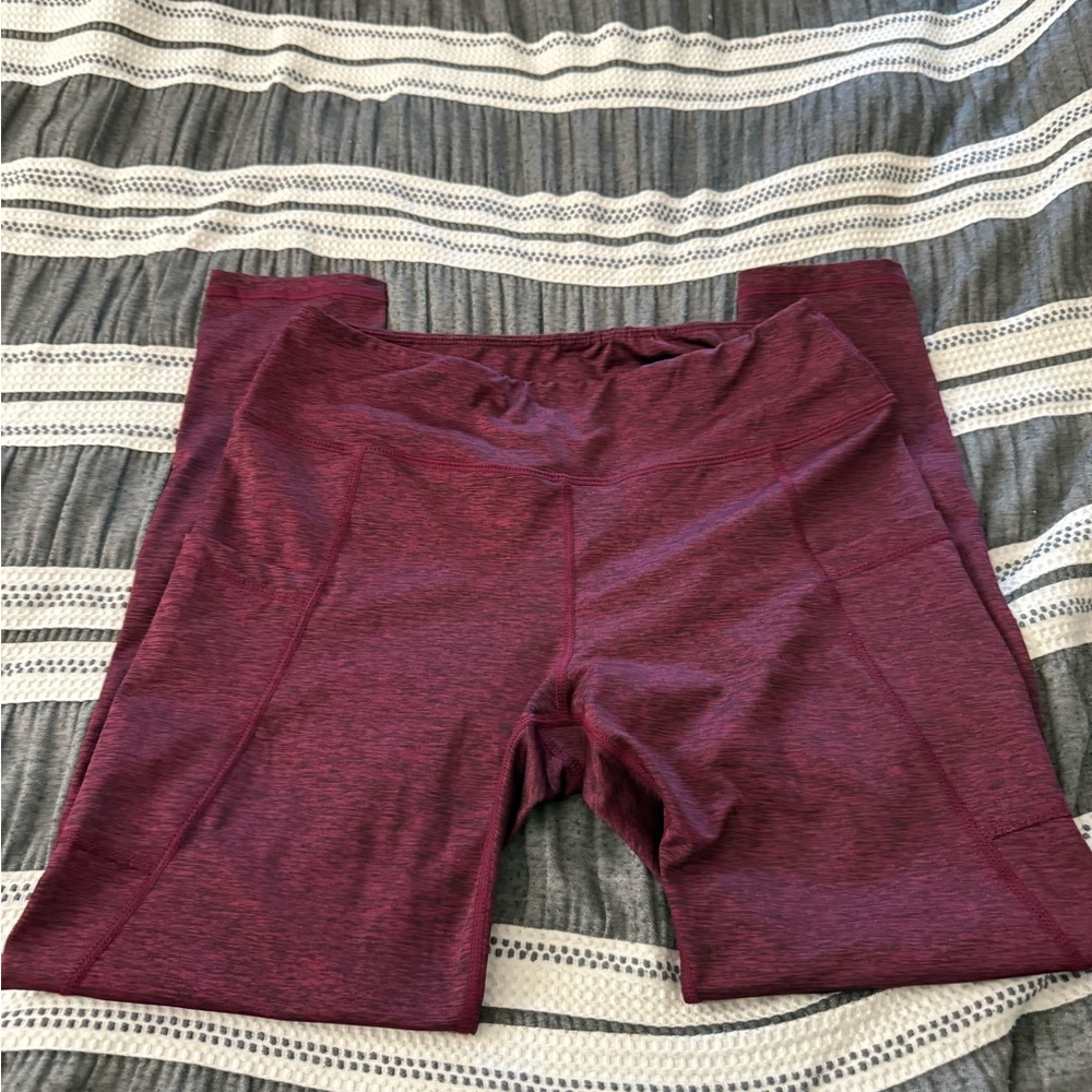 Maroon Athletic Leggings